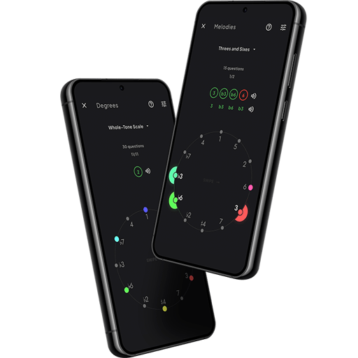 Degrees Mode and Melodies Mode screens